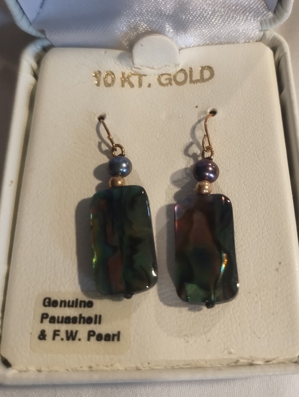 Kohl's 10KT Paua Shell & Freshwater Pearl Earrings - Rose Gold
